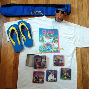 Vintage Club Camel T-shirt with accessories